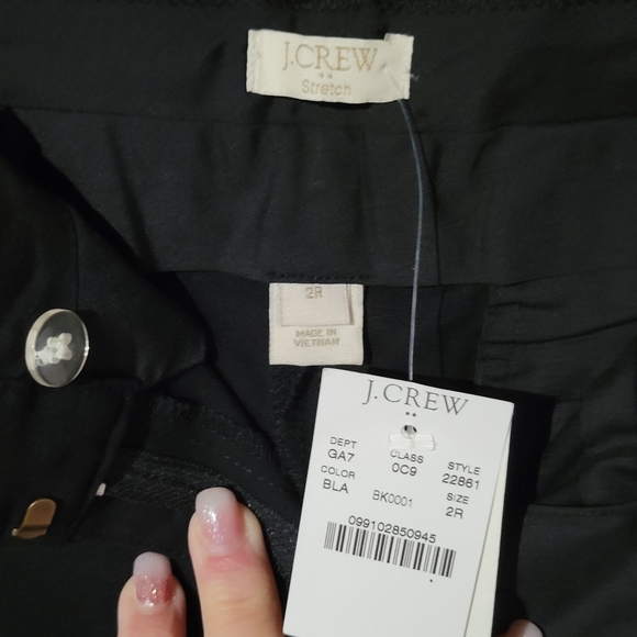NWT J. Crew Addison Pant City Fit sz 2 Black Stretch - Picture 4 of 5